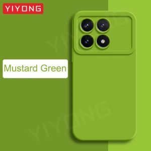 For PocoX6 Pro Case YIYONG Square Liquid Silicone Soft Cover For Xiaomi Poco X6 F6 X7 Pro F7 Ultra Xiomi Mi PocoX7 Phone Cases