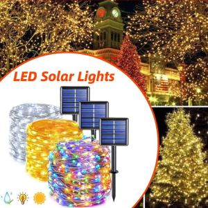 LED Solar Colorful Lights Home Outdoor Waterproof Lamp for Trees Decorations Christmas Party