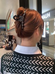 Large Size Heavy Duty Full Diamond Black Swan Hair Clip Korean Style Fashionable Hair Accessories Water Diamond Hair Grips