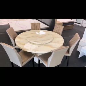 Set Meja Makan 6 Kerusi Meja Batu Marble Dining Table Set 6 Chair Nordic Style Modern Living Home Furniture