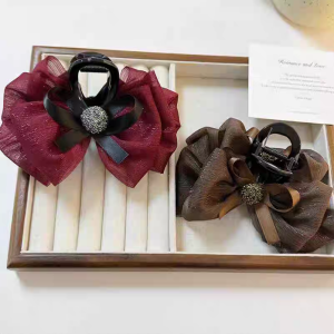 Retro Seersucker Cá Mập Kẹp Đá Họa Tiết Đám Mây Thanh Lịch Phụ Kiện Tóc Dành Cho Nữ Cổ Điển Lấy Kẹp Cho Bé Gái