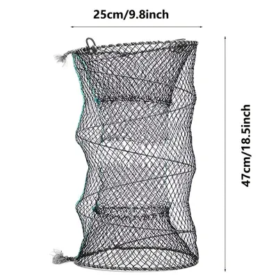 1/2pcs Telescopic Foldable Crayfish Crab Fish Trap Net Shrimp Lobster Cage Collapsible Portable Fishing Folding network