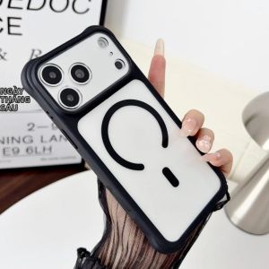 Ốp Lưng Chống Sốc Tích Hợp Túi Khí Ở Góc Nam Châm Trong Suốt Cứng Cáp Chất Liệu PC Tương Thích Với Sạc Không Dây Magsafe Dành Cho iPhone 18/17/16 Pro Max
