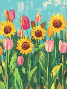 Flower Handmade Diamond Painting Mural Home Decoration