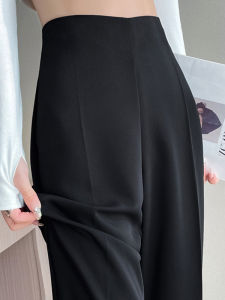 Elegant French Design High Waist Flare Straight Women Pants