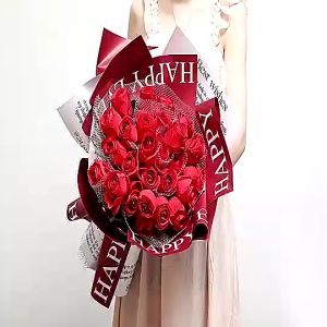 Isi 20 LEMBAR Flower Wrapping Bouquet Paper Bicolor Cellophane Kertas Buket Bunga Dua Warna KB054