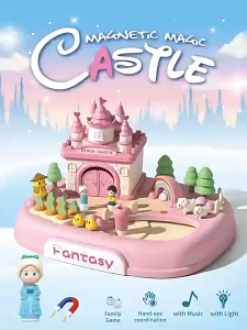 【MY 24h Ship】Princess Castle Magnetic Play House Set Mainan Budak Perempuan Educational Role-Play Doll House Creative Thinking Building Toy Birthday Gift for Girls