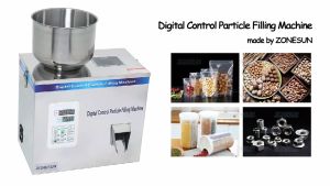 ZONESUN Powder Filling Machine เครื่องบรรจุเกลือยาเครื่องชั่งน้ำหนัก1-100กรัมแบบใหม่เครื่องเติมผงแป้งใส่ถุง