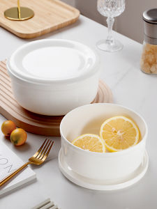 Bát Sứ Xương Đựng Trứng Hấp Bát Đựng Súp Bằng Gốm Sứ Có Nắp Bát Đựng Cơm Trong Lò Vi Sóng Bát Đựng Mì Sợi Giữ Nhiệt