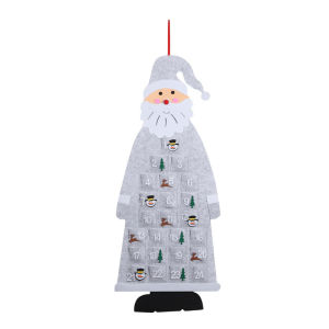 Felt Pendant Santa Claus Pocket Calendar Christmas Countdown Calendar Pendant Christmas Decorations Scene Background Supplies