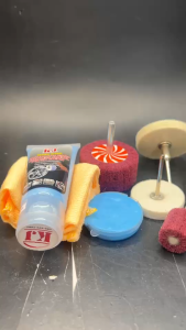 เคเจไขปลาวาฬชนิดเนื้อครีมขัดเงาโลหะ สก๊อตไบร์ทแดงขัดคราบขี้เกลือ ล้อขัดขนแกะแกน3มิลสำหรับงานขัดเงา เครื่องมืออุปกรณ์ผ้าขัดโลหะ ผลิตภัณฑ์ขัดและตกแต่ง เครื่องมือช่าง