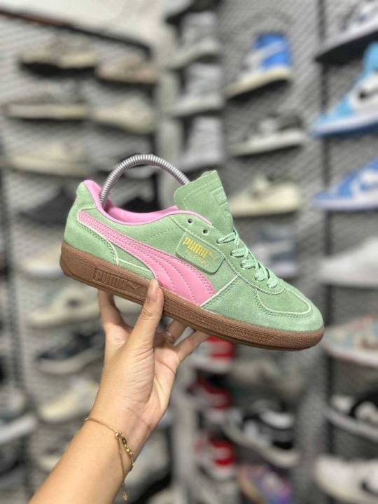 Sepatu Wanita Puma Palermo Mint Pink/Shoes Puma Warna Hijau