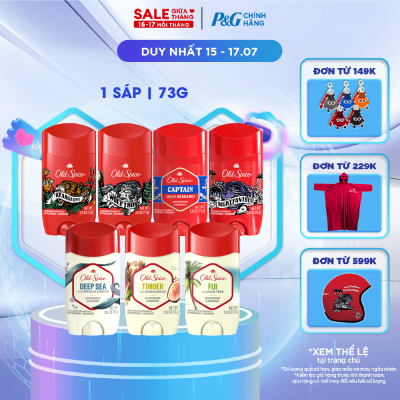 Sáp OLD SPICE Nhập Khẩu Mỹ Khử Mùi và Ngăn Tiết Mồ Hôi Hương Timber/ Wolfthorn/ Fiji/ Bearglove/ Deep Sea with Ocean Elemen/ SpiceCaptain/ NightPanther Chai 73G