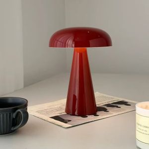 💥Dream Best🔥 Nordic Mushroom Table Lamp Simple Study Reading Lamp Bedroom Bedside Desk Lamp Lighting Home Decoration