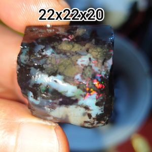 rough black opal sempur ruyung/bahan black opal banten