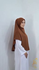 Jilbab Instan Sarah Khimar Syari Non Pet – Hijab Bergo Jersey Antem Polos Daily Nyaman & Praktis