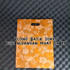 Plastik HD Plong 30x40 Motif Batik isi 100 Kantong Packing Baju Shopping Bag Kresek Pond Oval