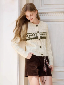 XIANGYING | Soft & Warm Womens Fair Isle Knit Sweater