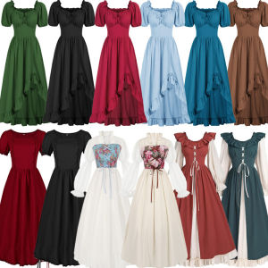Halloween Artsy Renaissance Dress Womens Medieval Costume Victorian Fashion Performance Costume