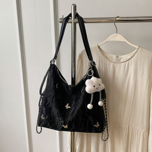 Trendy Large Capacity Womens Backpack Fashionable Chain Strap Shoulder Bag Versatile Casual Handbag Soft PU Leather Tote Bag