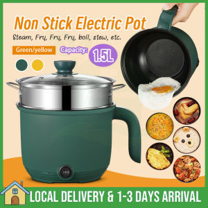 1.8L Electric Cooker Electric Hot Pot Multifunction Non Stick Mini Steamer Frying Pan Rice Portable Pot Periuk Nasi 电煮锅