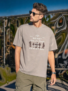 Enjeolon | Breathable Ice Silk Cotton Short Sleeve T-Shirt For Men Outdoor