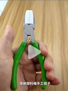 Velishy | Carbon Steel Flat Nose Pliers with Nylon Grip Practical DIY Jewelry Craft Tool for Wire Shaping Looping & Beading