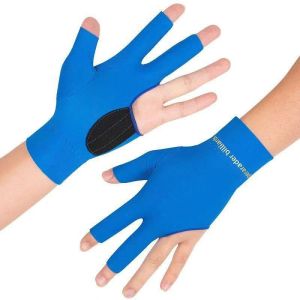 Jiaxun | Billiard Glove 3-Fingered Exposed Fingers High Elasticity Black