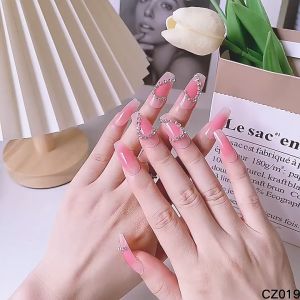 Móng tay giả dài đính đá móng tay giả dài đính đá kèm keo móng tay giả dài đính đá rẻ - Gồm 24 móng tay giả + Tặng 1 chai keo dán móng + Tặng 1 cây dũa móng