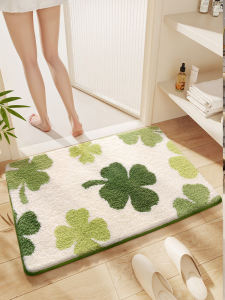 Dajiang Thickened Bathroom Carpet Water Absorbent Non-Slip Home Bathroom Mat Toilet Entrance Handwashing Area Rug