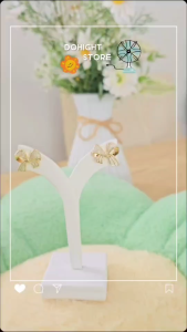 พร้อมส่ง⚡ มีเก็บเงินปลายทาง💸 ต่างหูแฟชั่นโบว์ขาว สไตล์เกาหลี (ราคาต่อ 1 คู่) : Do hight