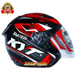 Helm KYT DJ Maru Motif Black Red Kabuki: Spesifikasi & Fitur