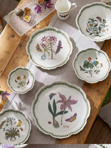 Portmeirion | Imported Ceramic Plates Lotus Edge Set
