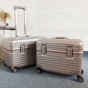 Aluminum Frame Fashion Toolbox 17-Inch Captain Boarding Bag Mens and Womens Password Luggage Universal Wheel Travel Pc Draw-Bar Box