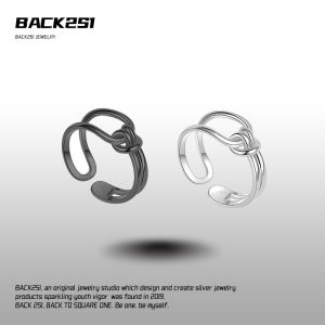 Xiao Song Same Style Lace Open Ring Stylish Minimalist Black and White Lovers Couple Rings Song Yaxuan Zhang Zhenyuan Same Style Ring