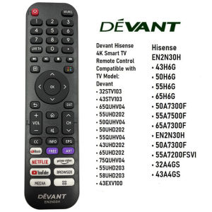 suitable for hisense Devant Smart TV Remote Control for EN2N30H 50QUHV04 55UHD202 55UHD203 43STV103