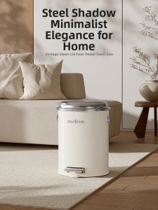 MR.Bin | Aesthetic Circular Retro Pedal Trash Bin