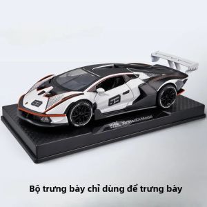 Mô Hình Xe Hơi Lamborghini SCV12 Tỷ Lệ 1:32 Bằng Hợp Kim Đúc Có Đèn & Âm Thanh Chức Năng Kéo Lùi - Mô Hình Xe Bằng Kim Loại Dành Cho Bé Trai