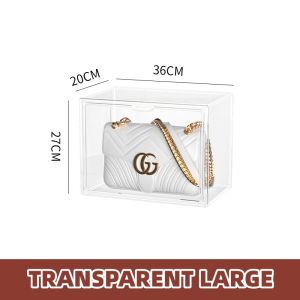 【SG Stock】Women Bag Display Box Full Acrylic Large Bag Storage Box Cosmetic Storage Organizer