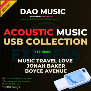 ACOUSTIC MUSIC COLLECTION | USB Flash Drive with Song Music | MP3 320 KBPS HIGH QUALITY MUSIC | ROADTRIP MUSIC