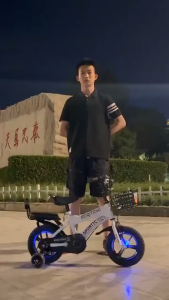 Beige จักรยาน จักรยานเด็ก 12/14/16/18นิ้ว ตะกร้า แข็งแรง ทนทาน ยางเติมลม รถจักรยาน เหมาะกับเด็ก 2-9ขวบ