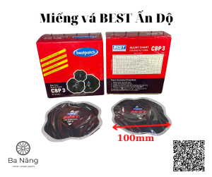 Miếng vá vỏ vá lốp xe tải máy cày ôtô BEST CBP3 (100 x 100mm) bố chéo
