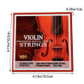 Violin Strings Universal Full Set (G-D-A-E) Steel Core Cupronickel Wound Fiddle String Medium Gauge - Steel Ball - End E. 