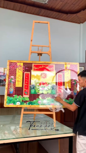 Tranh phòng thờ treo tường Tranh cửu huyền thất tổ tranh đức lưu quang phần 1