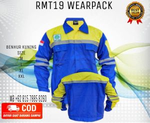 Baju kemeja safety K3 wearpak baju bengkel proyek pabrik pertambangan