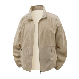 Summer Jackets Men Windbreaker Coats Sports Sunscreen Clothing Men Ultrathin Fishing Wearing Stand Collar Summer Fishing Jacket