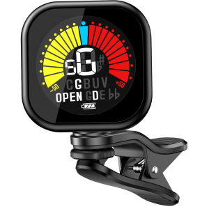 New Bee Guitar Tuner Clip-On Color Screen 360° Rotatable Acoustic Chromatic Open Tuning for Guitar Bass Ukulel Violin Cello