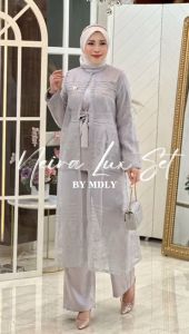 Seri Set Baru Neira Lux 2 oleh MDLY: Baju Wanita Setelan One Set Baju dan Celana Pesta
