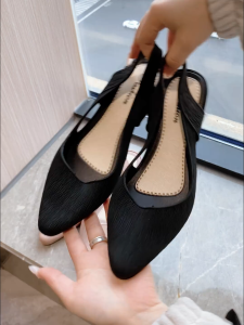 Size 36-40 Womens Fashion Coarse Heel Sandal Casual School Students Shoes Middle Heel Korean Heels