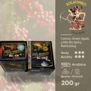 kopi robusta bubuk halus cap bruang black mantap 1box 10sachet